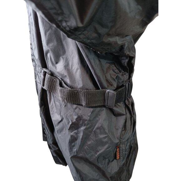 Hot Leathers Nylon Water Resistent Rain Suit Set Motorcycle Black Size Small - Picture 3 of 11